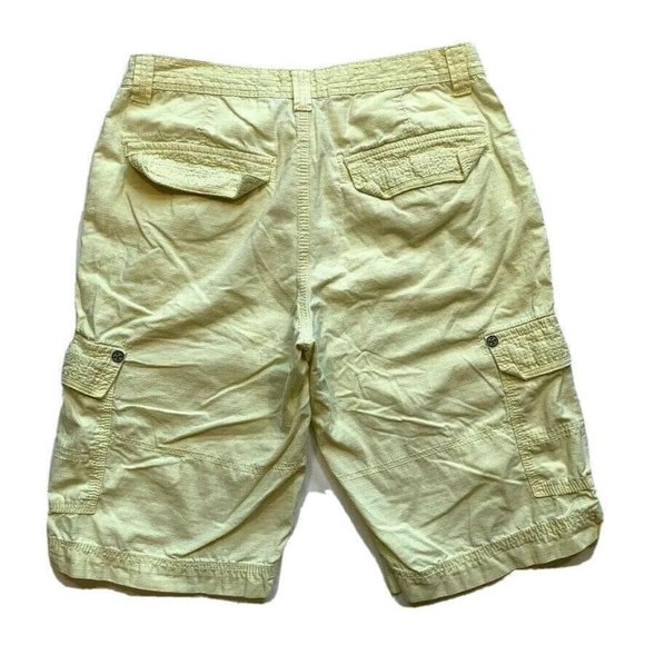 INC International Concepts Cargo Shorts Mens 32 Ripstop Relaxed Long‎ Yellow - Picture 2 of 11